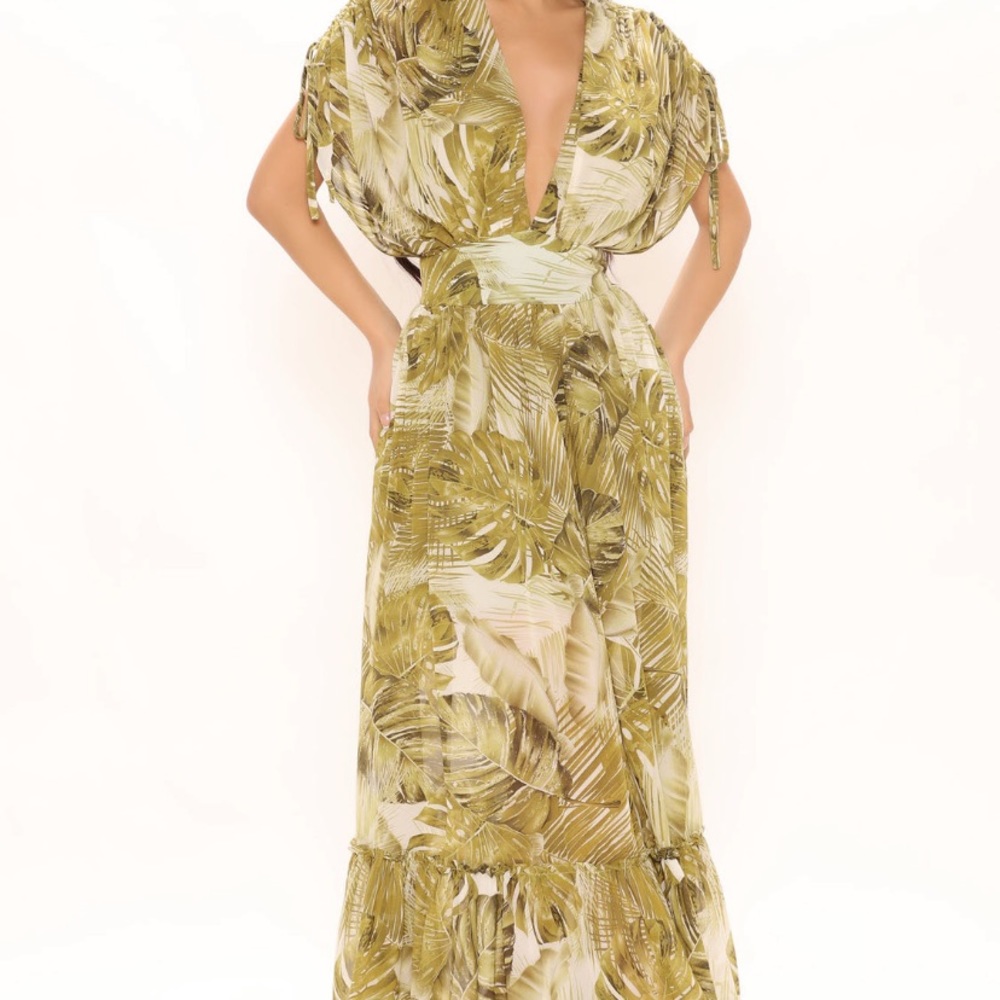 Olive Floral dress